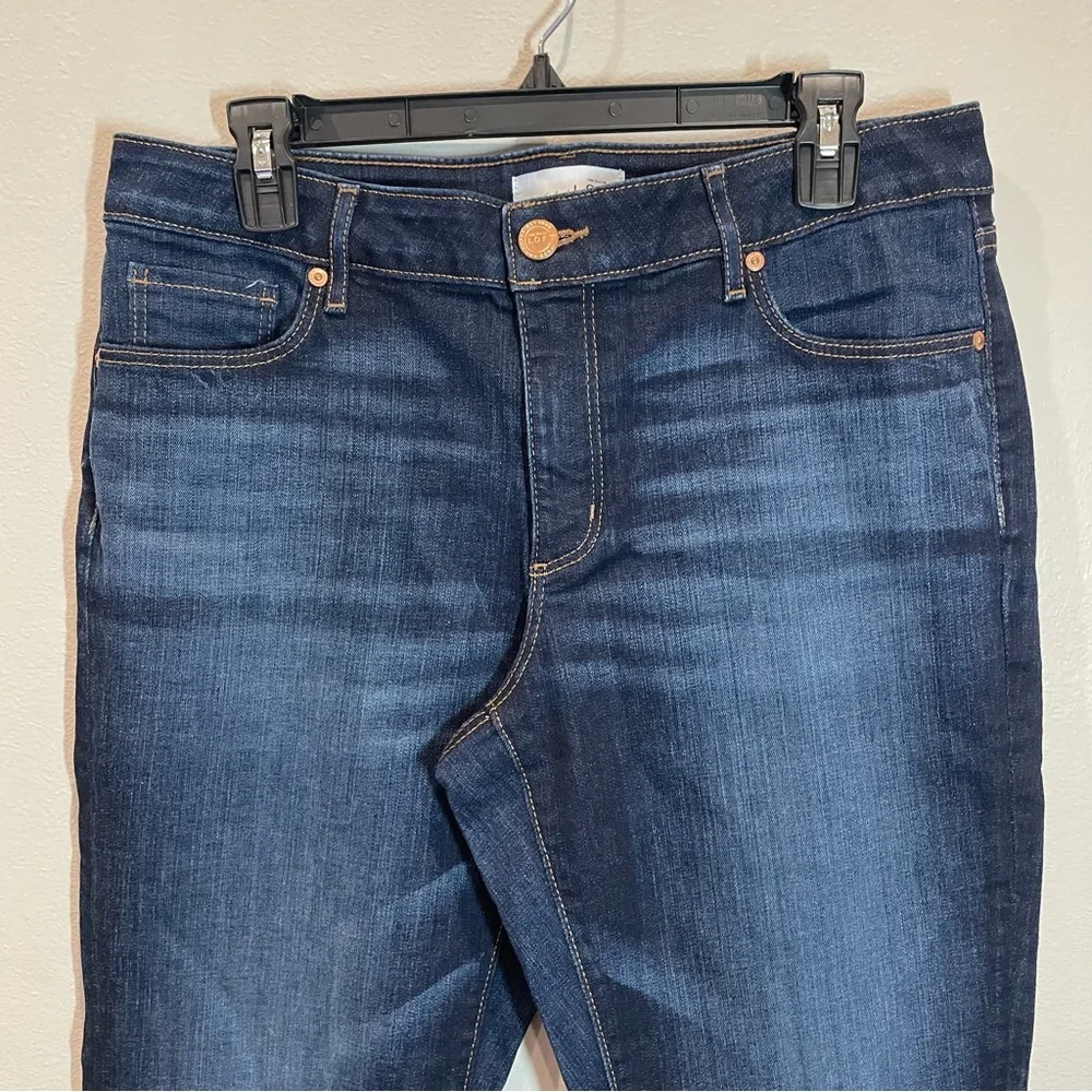 LOFT Curvy Straight Dark Blue Jeans 12 / 31 - Picture 3 of 9